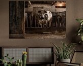 Voorbeeld van het werk in een kamer