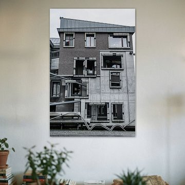 Utrecht - le bleu de l'hôtel de ville et les nuances de gris