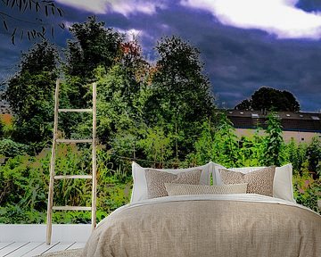 Utrecht - Downtown with dark sky