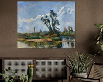 Paul Cézanne, la rivière, 1881 van Atelier Liesjes