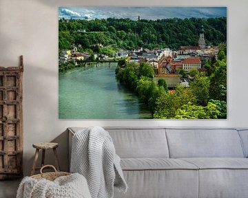 Burghausen op de Salzach van altmodern