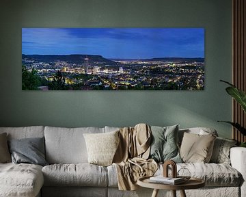 Panorama de Jena à l'heure bleue sur Frank Herrmann