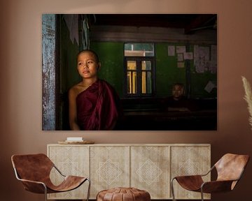 monk in a classroom by Antwan Janssen