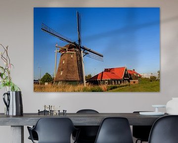 Authentique moulin à vent de la loutre à Oterleek.