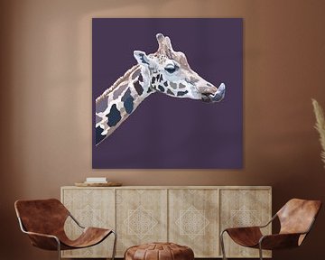 Giraffe modern illustration by Kirtah Designs