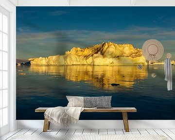 Iceberg in midnight sun by Chris Stenger