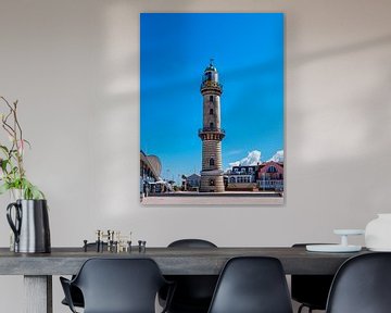 View of the lighthouse in Warnemünde by Rico Ködder