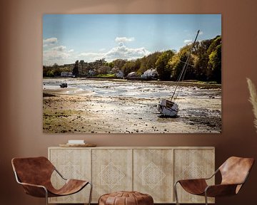 sailing boat at low tide by Julian Buijzen