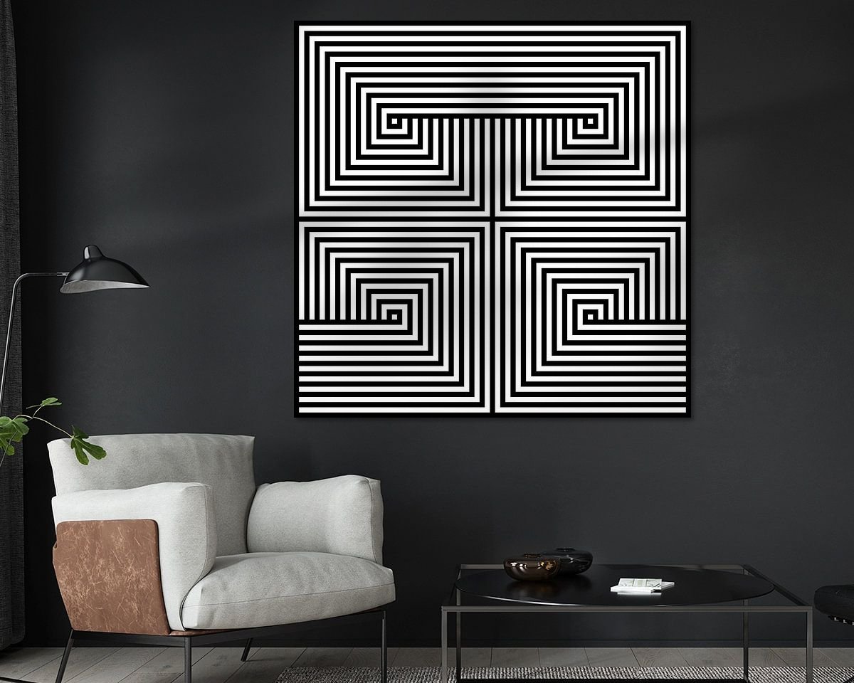 Voorbeeld van het werk in een kamer