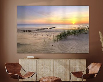 Sonnenuntergang niederländische Küste von FotoBob