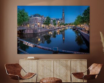 Uitzicht vanaf de Lelie Sluis op de Westerkerk van Thea.Photo