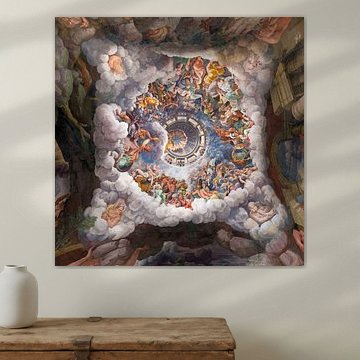 Giulio Romano, Kammer der Riesen - Decke, 1532 von Atelier Liesjes