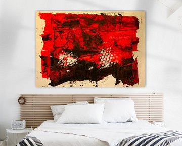 rood-zwart decoratief kleurvlak van Klaus Heidecker