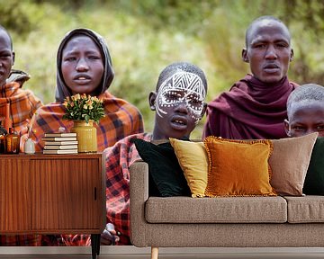 Masai volk in de Serengeti van Julian Buijzen