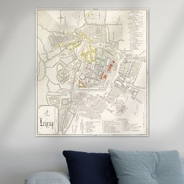 Leipzig, carte 1832 sur Atelier Liesjes