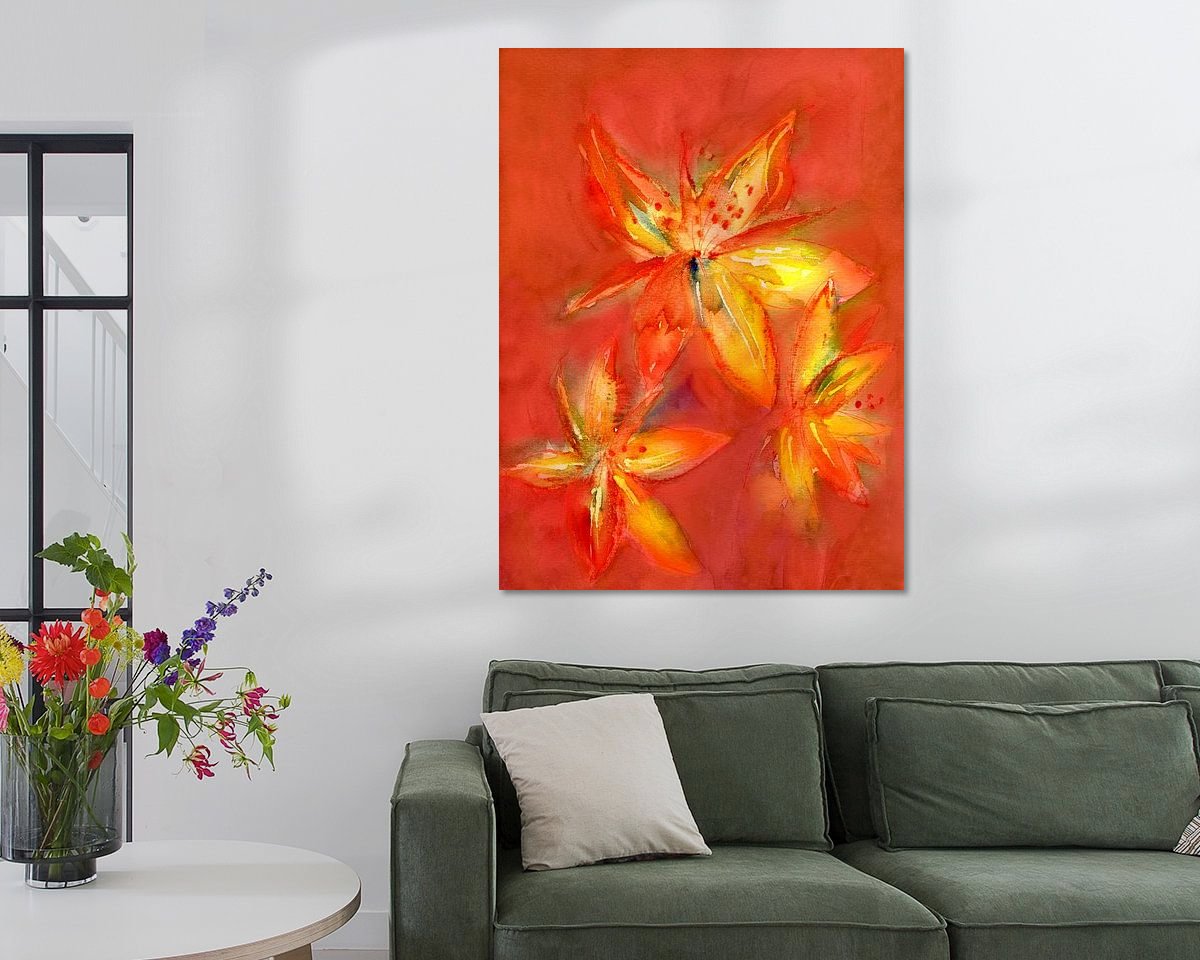 Voorbeeld van het werk in een kamer