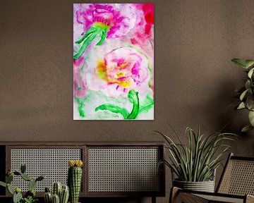 roze lentebloemen van M.A. Ziehr