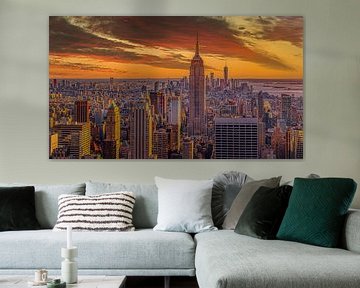 Skyline Manhattan, New York City van Robbert Ladan