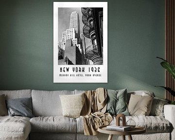 New York 1936: Murray Hill Hotel, Park Avenue van Christian Müringer