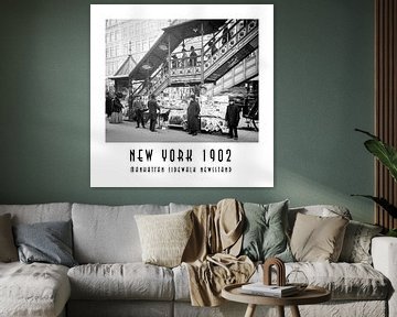 New York 1902: Manhattan, Sidewalk kiosk van Christian Müringer