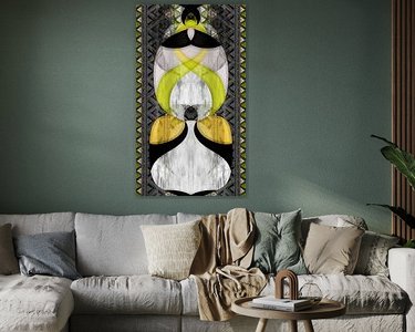 Voorbeeld van het werk in een kamer