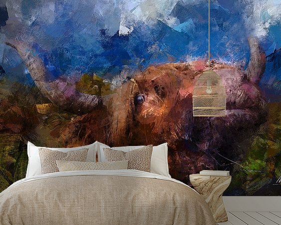 Voorbeeld van het werk in een kamer