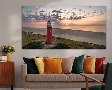 Leuchtturm Eierland schöner Sonnenuntergang von Texel360Fotografie Richard Heerschap