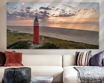 Leuchtturm Eierland schöner Sonnenuntergang von Texel360Fotografie Richard Heerschap