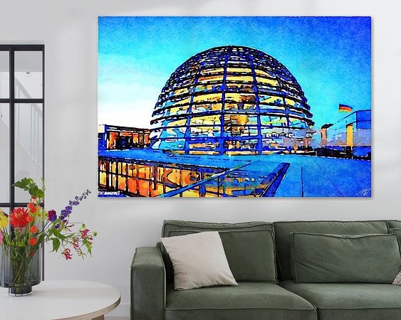 Voorbeeld van het werk in een kamer