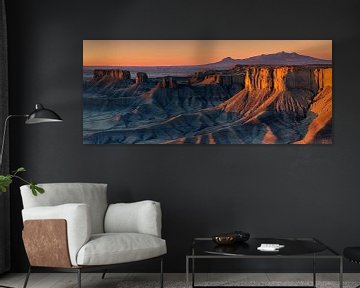 Panorama van de Badlands, Utah van Henk Meijer Photography