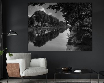 Frames on the water in black and white by Jolanda de Jong-Jansen