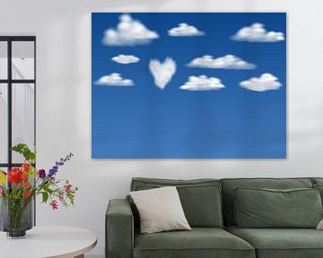 Wolken hart digitale illustratie van Kirtah Designs