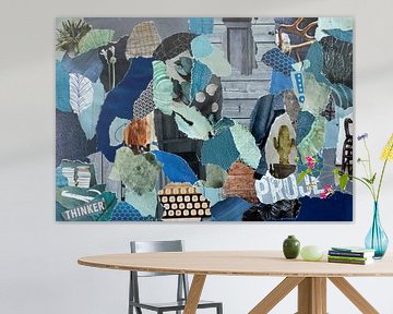 Inspiratie recycling collage in Scandinavische retro sfeer van Trinet Uzun