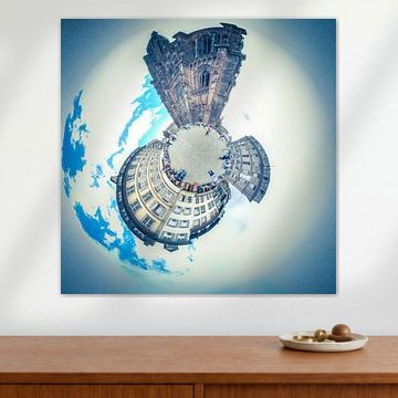 Mini-Planet 360° Notre-Dame-Kathedrale von Straßburg.