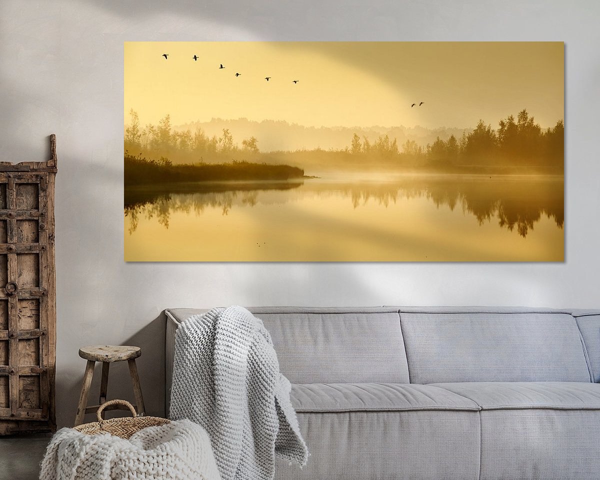 Voorbeeld van het werk in een kamer