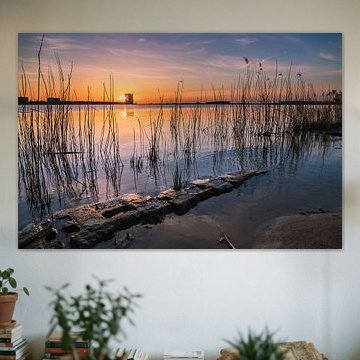 Zonsondergang aan de Binnenschelde in Bergen op Zoom