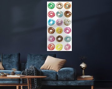 Poster with hand-drawn doughnuts by Ivonne Wierink