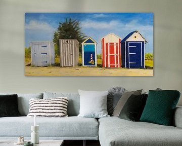 Beach huts Ile d'Oleron by Ivonne Wierink