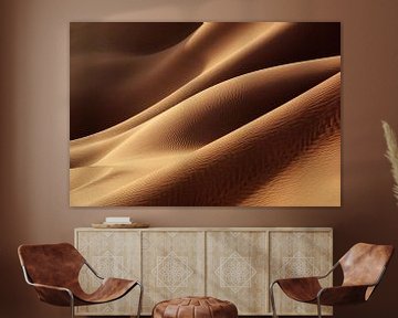 Dunes de sable dans le désert du Sahara sur Frans Lemmens