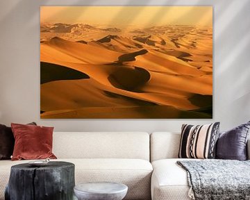 Dunes de sable dans le désert du Sahara sur Frans Lemmens
