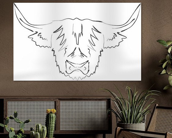 Voorbeeld van het werk in een kamer