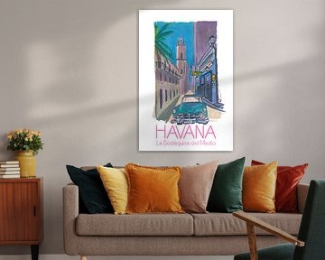 Havana Cuba La Bodeguita Del Medio Retro Poster