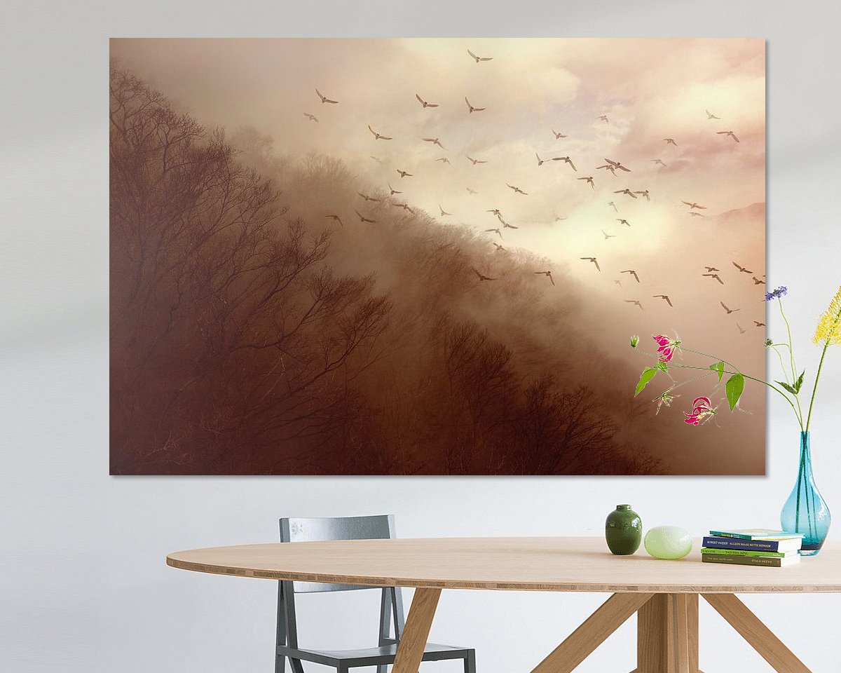 Voorbeeld van het werk in een kamer