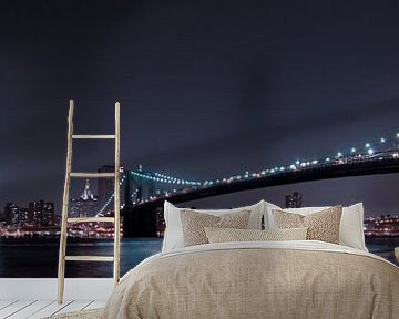 Manhattan-Skyline und Brooklyn Bridge, Fabien bravin von 1x