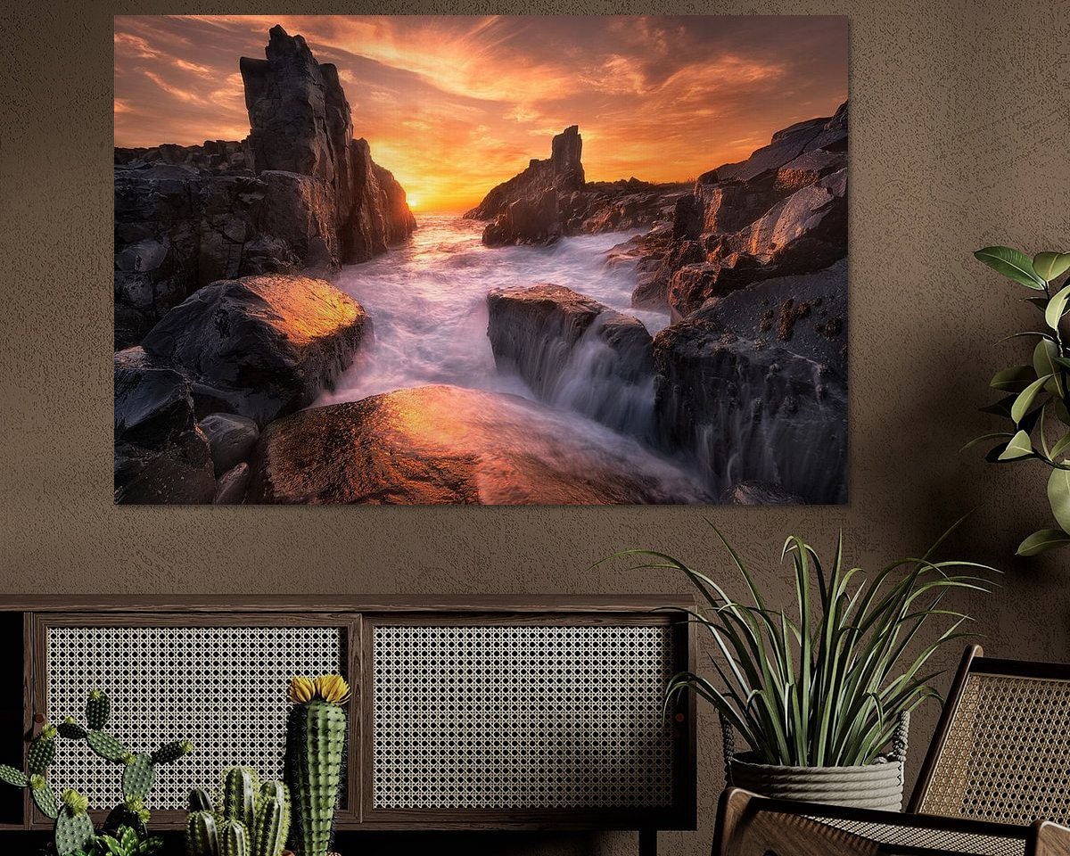 Voorbeeld van het werk in een kamer