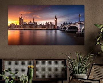 London Palace of Westminster Sunset, Merakiphotographer van 1x