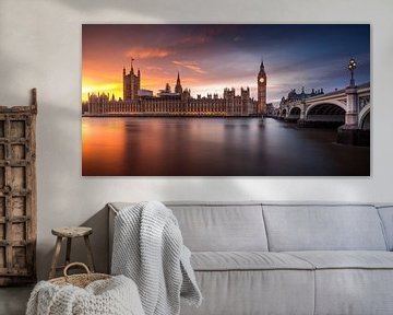 London Palace of Westminster Sunset, Merakiphotographer van 1x