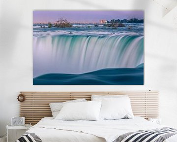 Zonsondergang bij de Horseshoe Falls, Niagara Falls van Henk Meijer Photography
