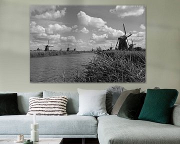 Molens bij Kinderdijk (Zwart Wit) van FotoGraaG Hanneke