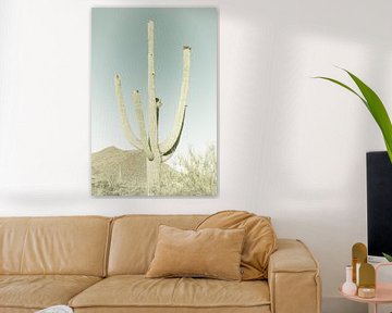 SAGUARO NATIONAAL PARK Reuzengrote Saguaro Cactus | Vintage van Melanie Viola
